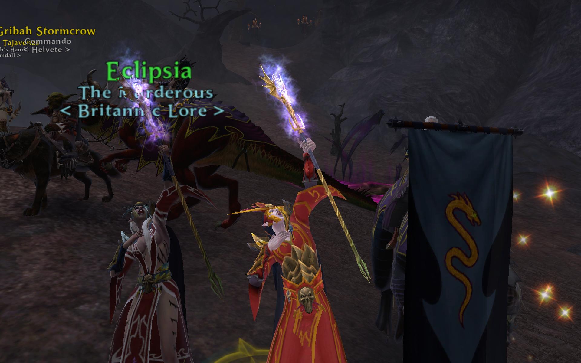Serenading the banner!