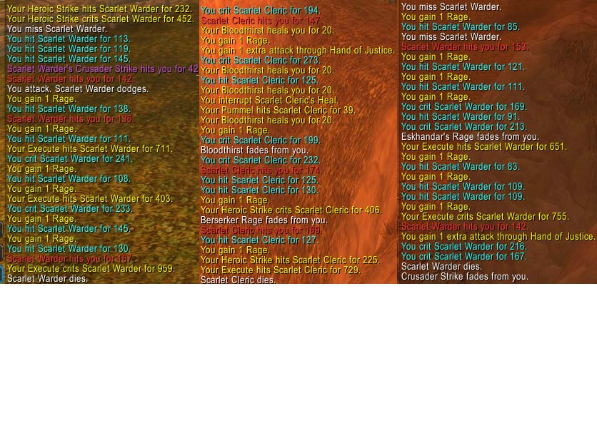 Fury warrior combat log
