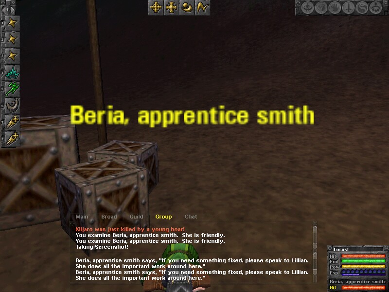 this smith is polishing my sabre ;)